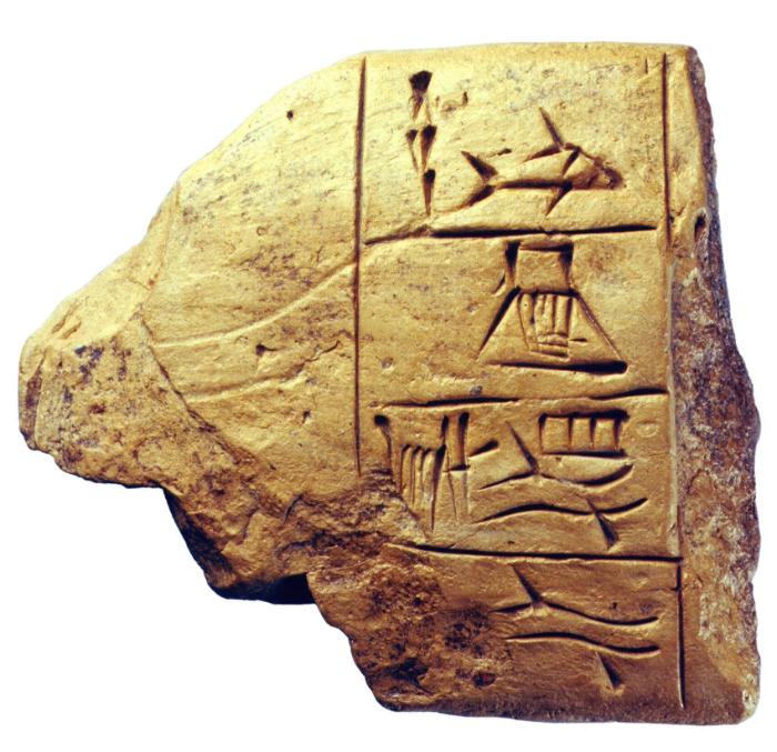 Bruchstück einer Urkunde aus der Uruk-III-Zeit