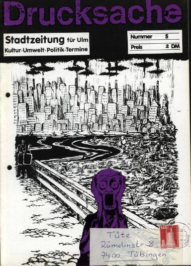 Drucksache: Stadtzeitung für Ulm; Kultur, Umwelt, Politik, Termine