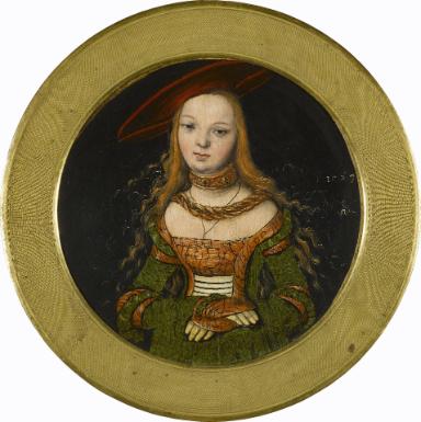 Bildnis einer jungen Frau im Rundbild