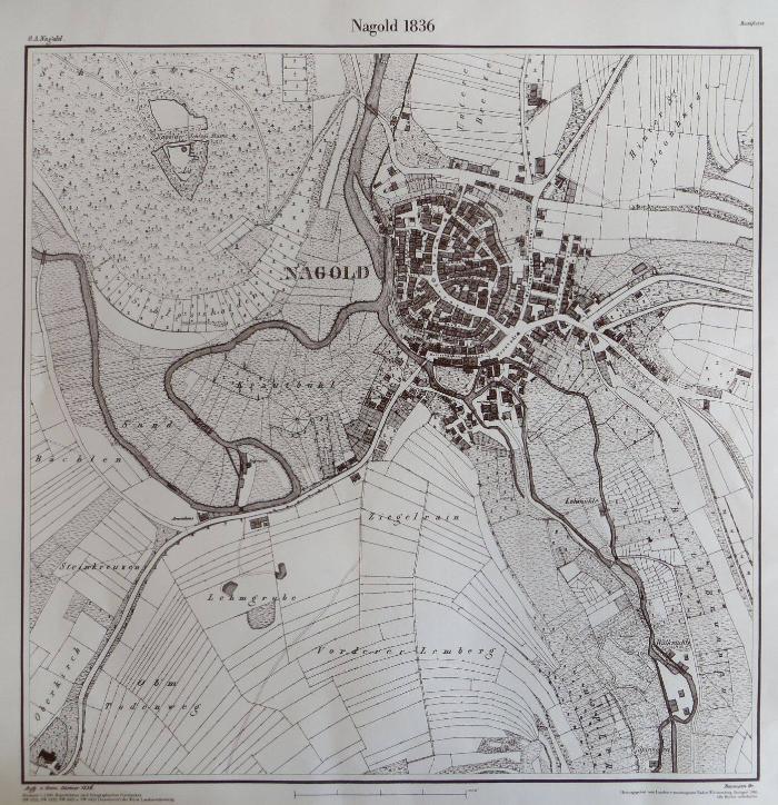 Historische Flurkarte von Nagold