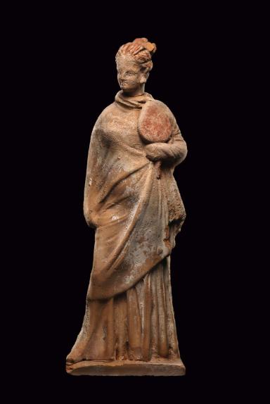 Figurine: weibliche Gewandfigur, sog. Tanagräerin