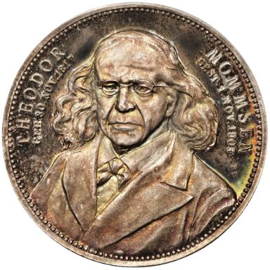 Silbermedaille auf den Tod von Theodor Mommsen
