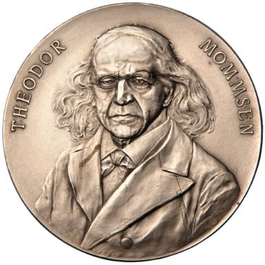 Zinnmedaille auf den Tod von Theodor Mommsen