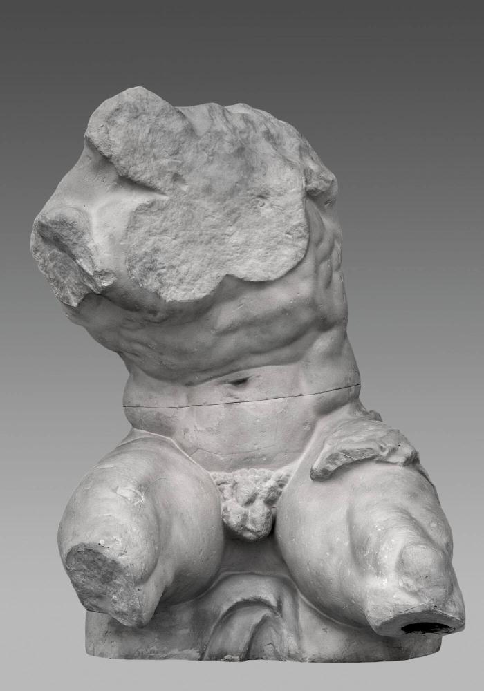 Fragmentarische Statue eines sitzenden Heros, sog. Torso vom Belvedere