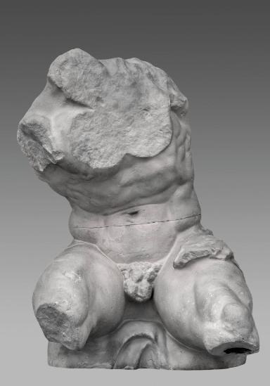 Fragmentarische Statue eines sitzenden Heros, sog. Torso vom Belvedere