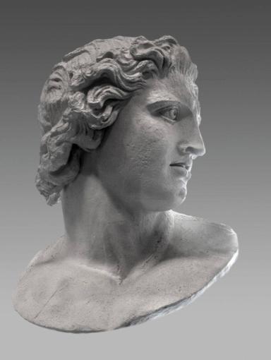 Kopf einer kolossalen Dioskurenstatue, sog. Rossebändiger vom Monte Cavallo ("opus Praxitelis")