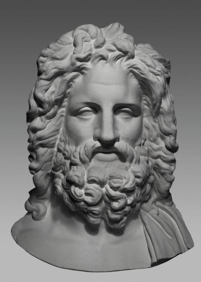 kolossaler Zeuskopf in Hochrelief, sog. Zeus von Otricoli
