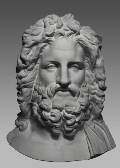 kolossaler Zeuskopf in Hochrelief, sog. Zeus von Otricoli