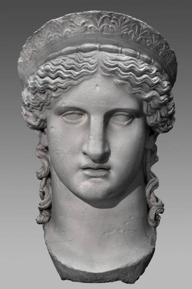 kolossaler Portrtäkopf (?) vielleicht der Antonia minor, sog. Juno Ludovisi