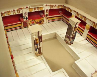 Modell der Tomba dei Rilievi (Banditaccia-Nekropole, Cerveteri), Maßstab 1:20