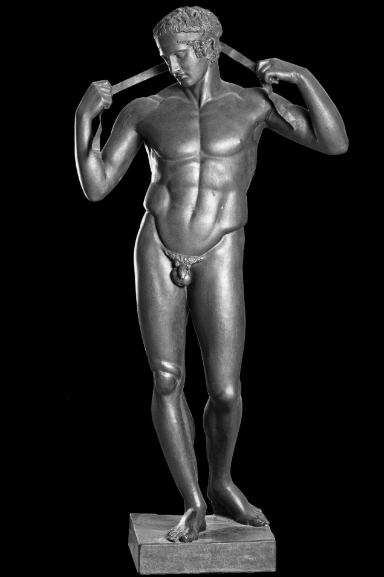 Porträtstatue eines Jünglings mit Siegerbinde, sog. Diadumenos, Rekonstruktion