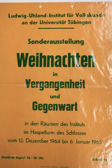 Ausstellungsplakat: 'Weihnachten in Vergangenheit und Gegenwart'