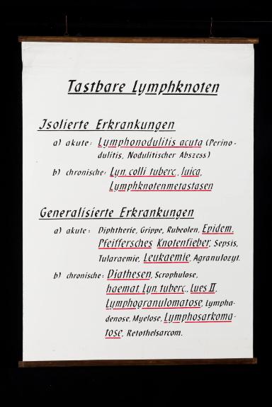 Ursachen tastbarer Lymphknoten