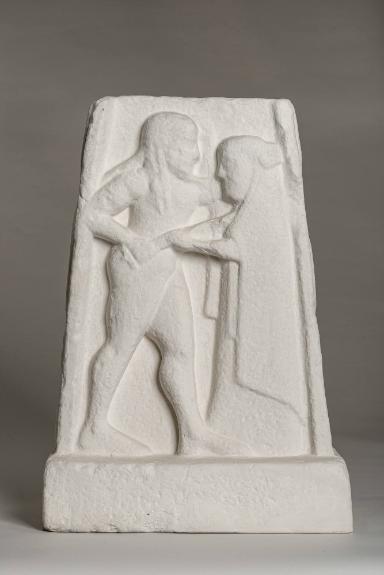 Lakonische Stelenbasis: sog. Menelaos und Helena