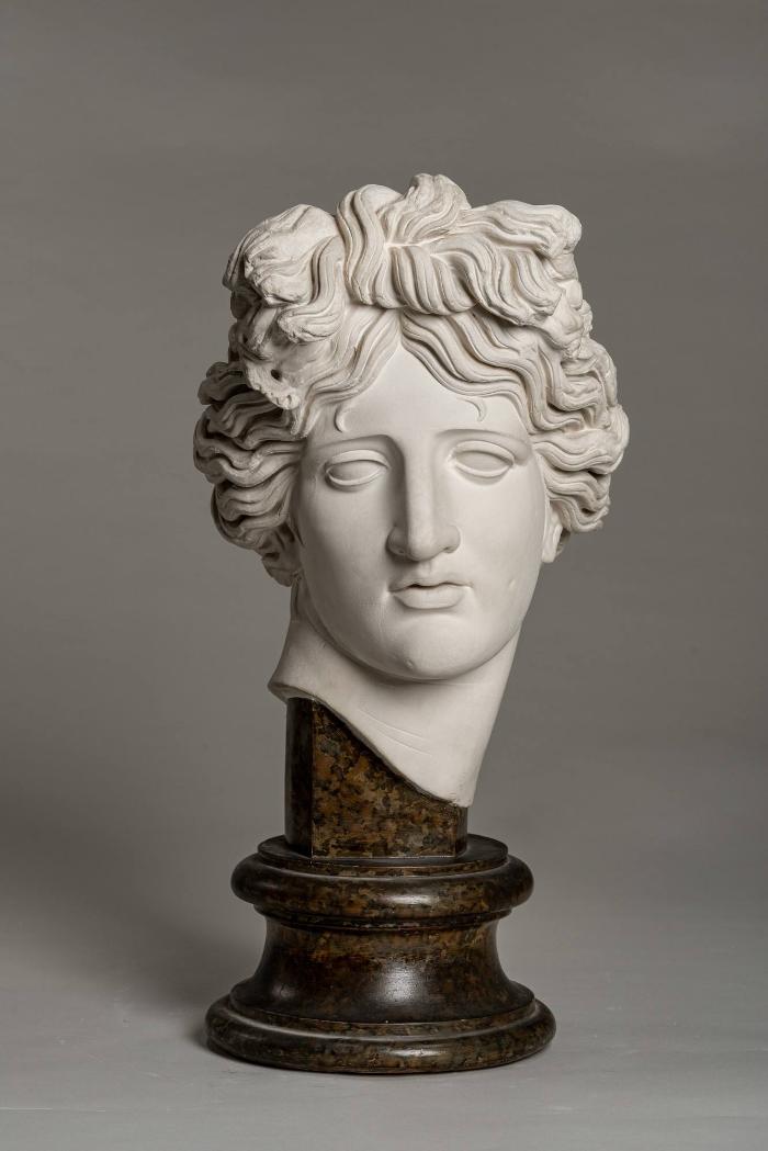 Kopf des Apollon im Typus Giustiniani, sog. Apollon Pourtalès