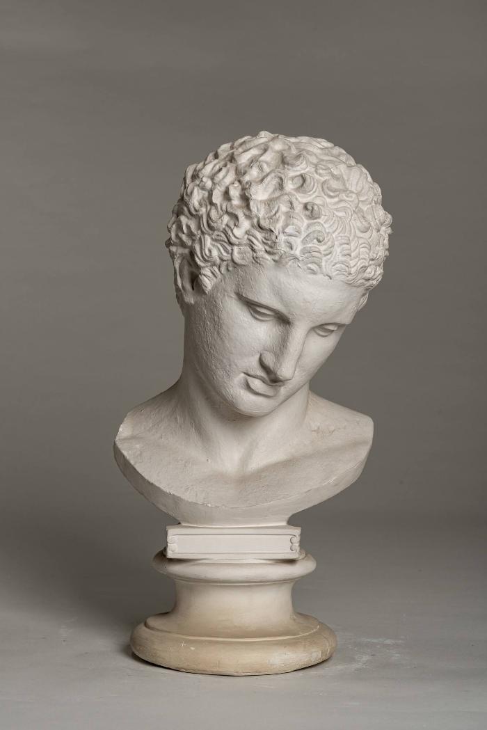 Kopf des sog. Öleingießers, von der Münchner Rekonstruktion der Statue