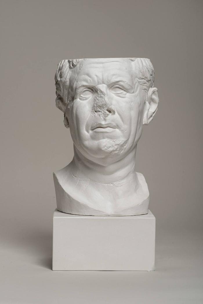 Kopf von der Porträtstatue eines Mannes im Hüftmantel, sog. Feldherr von Tivoli