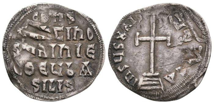 Byzantinische Silbermünze (miliaresion), Untertyp: ʿabbāsidischer Dirham, al-ʿAbbāsīya, 163 H.
