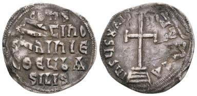 Byzantinische Silbermünze (miliaresion), Untertyp: ʿabbāsidischer Dirham, al-ʿAbbāsīya, 163 H.