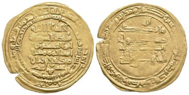 Ziyāridischer Dinar, Māh al-Baṣra, 322 H.