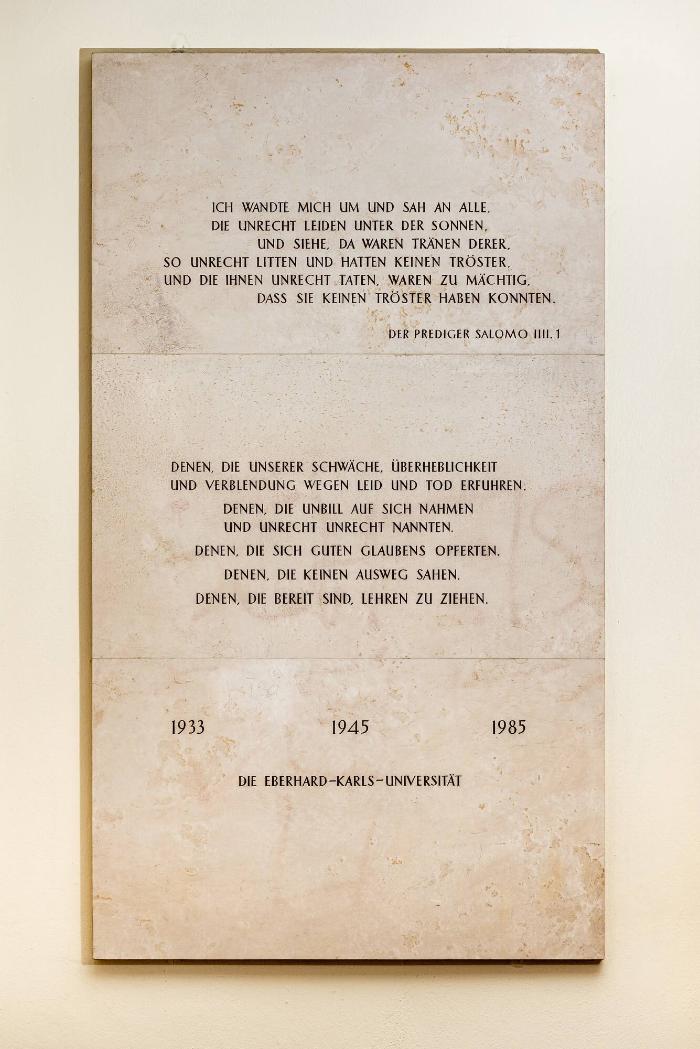 Gedenktafel zum 40. Jahrestag des Kriegsendes