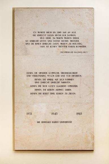 Gedenktafel zum 40. Jahrestag des Kriegsendes