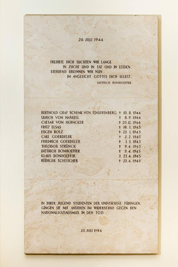 Gedenktafel für den „20. Juli 1944“