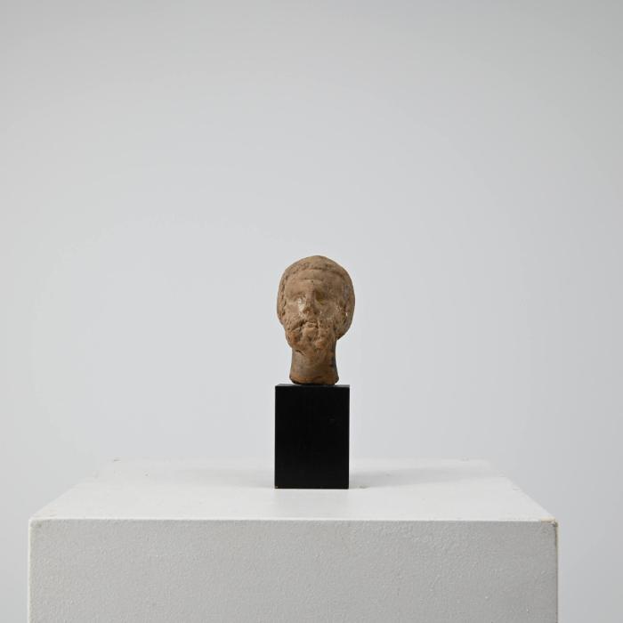Figurine: Kopf eines bärtigen Mannes
