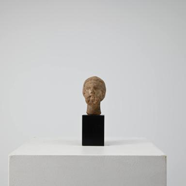 Figurine: Kopf eines bärtigen Mannes