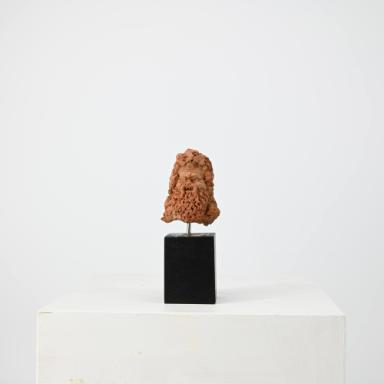 Figurine: bärtiger Kopf (Silen?)