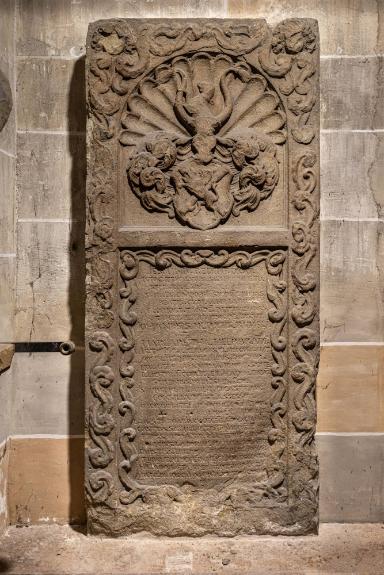Grabplatte für Johann Ulrich Rümelin und Ehefrau Margarethe