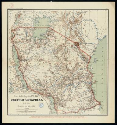 Reisen des Bergassessors Dr. C. Dantz in Deutsch-Ostafrika