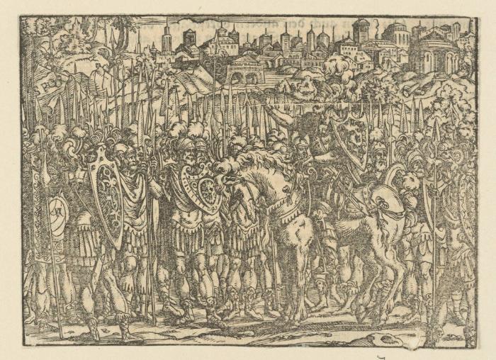M. V. Corvinus spricht zu den Anführern
