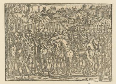 M. V. Corvinus spricht zu den Anführern
