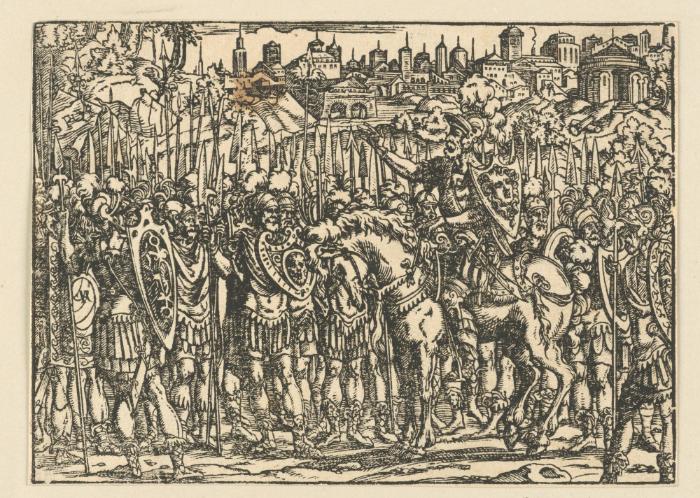 M. V. Corvinus spricht zu den Anführern