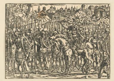 M. V. Corvinus spricht zu den Anführern