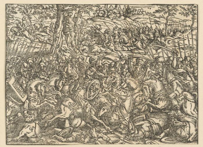 Kampf der Römer und Gallier