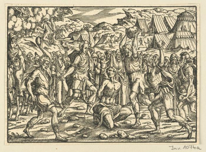 Moses lässt einen Gotteslästerer steinigen