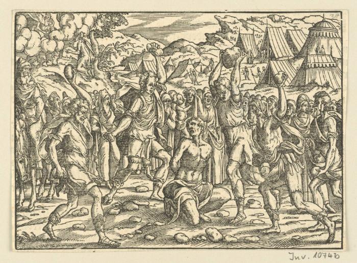 Moses lässt einen Gotteslästerer steinigen