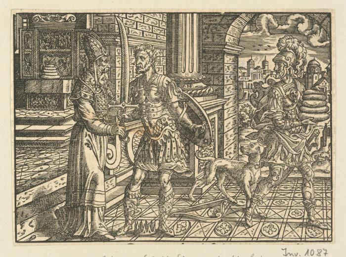 David erhält das Schwert Goliaths
