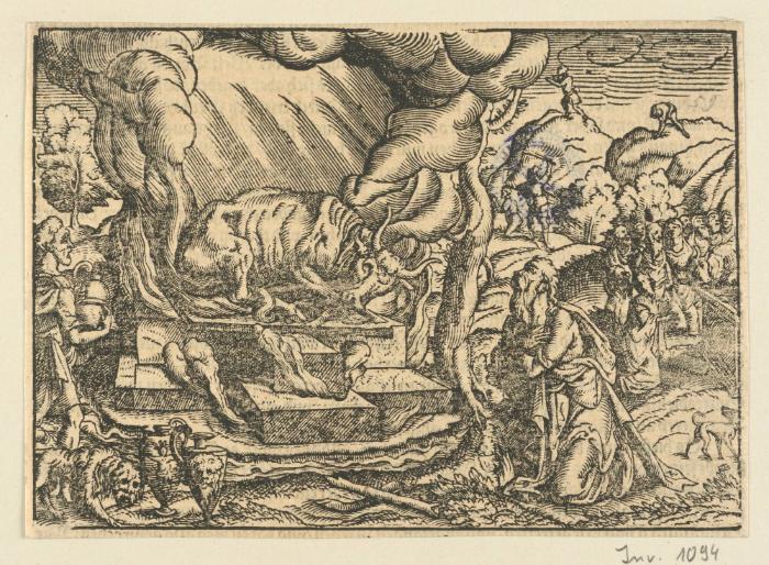 Das Opfer Elias vom Feuer verzehrt