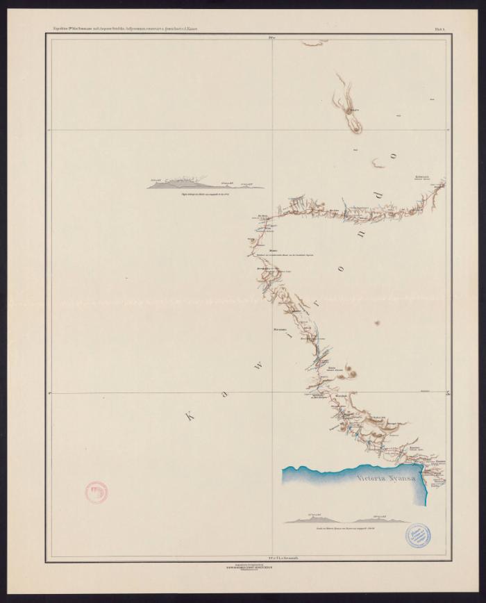 Reiseroute der Expedition Dr. Max Schoeller nach Äquatorial-Ostafrika: Kawirondo (Blatt 9)