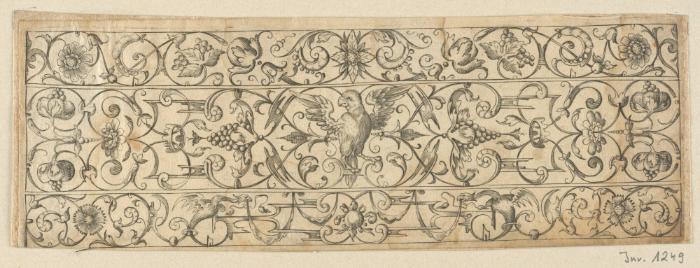 Blatt aus der Folge der Rankenfriese mit Vögeln, Blatt- und Blumenornament