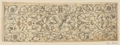 Blatt aus der Folge der Rankenfriese mit Vögeln, Blatt- und Blumenornament
