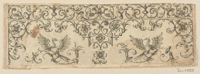 Blatt aus der Folge der Rankenfriese mit Vögeln, Blatt- und Blumenornament