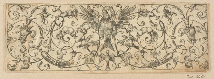 Blatt aus der Folge der Rankenfriese mit Vögeln, Blatt- und Blumenornament