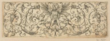 Blatt aus der Folge der Rankenfriese mit Vögeln, Blatt- und Blumenornament