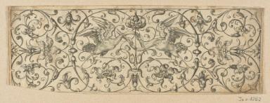 Blatt aus der Folge der Rankenfriese mit Vögeln, Blatt- und Blumenornament