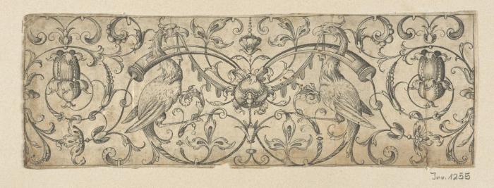 Blatt aus der Folge der Rankenfriese mit Vögeln, Blatt- und Blumenornament