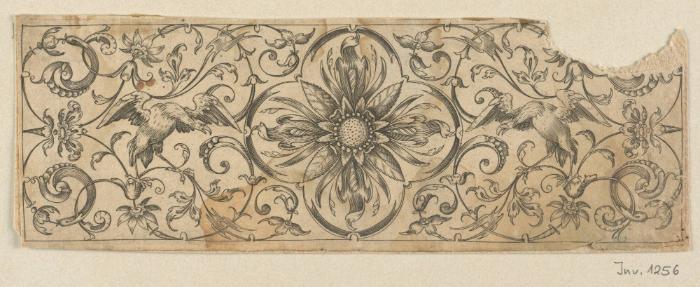 Blatt aus der Folge der Rankenfriese mit Vögeln, Blatt- und Blumenornament